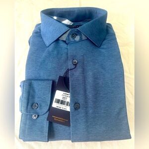 Garnet Dress Shirt Gorgeous Blue Size Large New With Tags